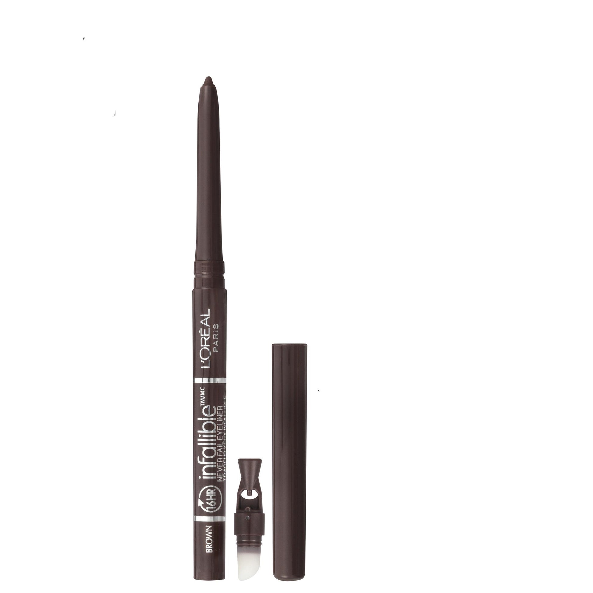 L'ORÉAL PARIS Infallible Never Fail Pencil Eyeliner with Built in Sharpener, 591 Carbon Black, 0.008 oz.