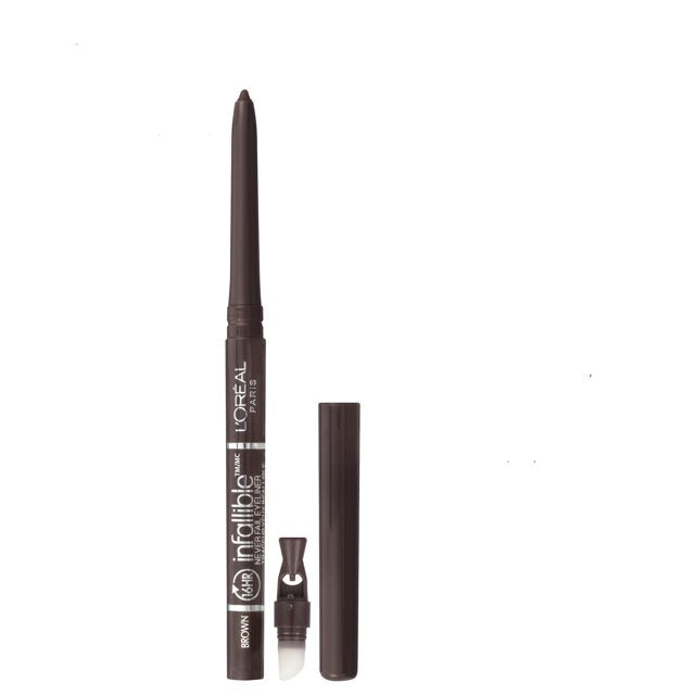 L'ORÉAL PARIS Infallible Never Fail Pencil Eyeliner with Built in Sharpener, 531 Brown, 0.008 oz.
