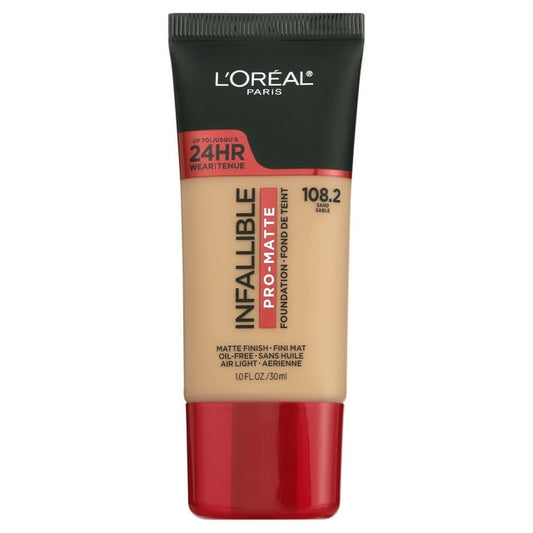 L'ORÉAL PARIS Infallible Pro-Matte Blendable Foundation, Oil Free, 109.5 Hazelnut, 1 fl. oz.