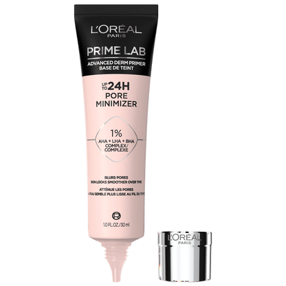 L'ORÉAL PARIS Prime Lab Up to 24HR Pore Minimizer Primer, Redness Eraser, 1 fl oz