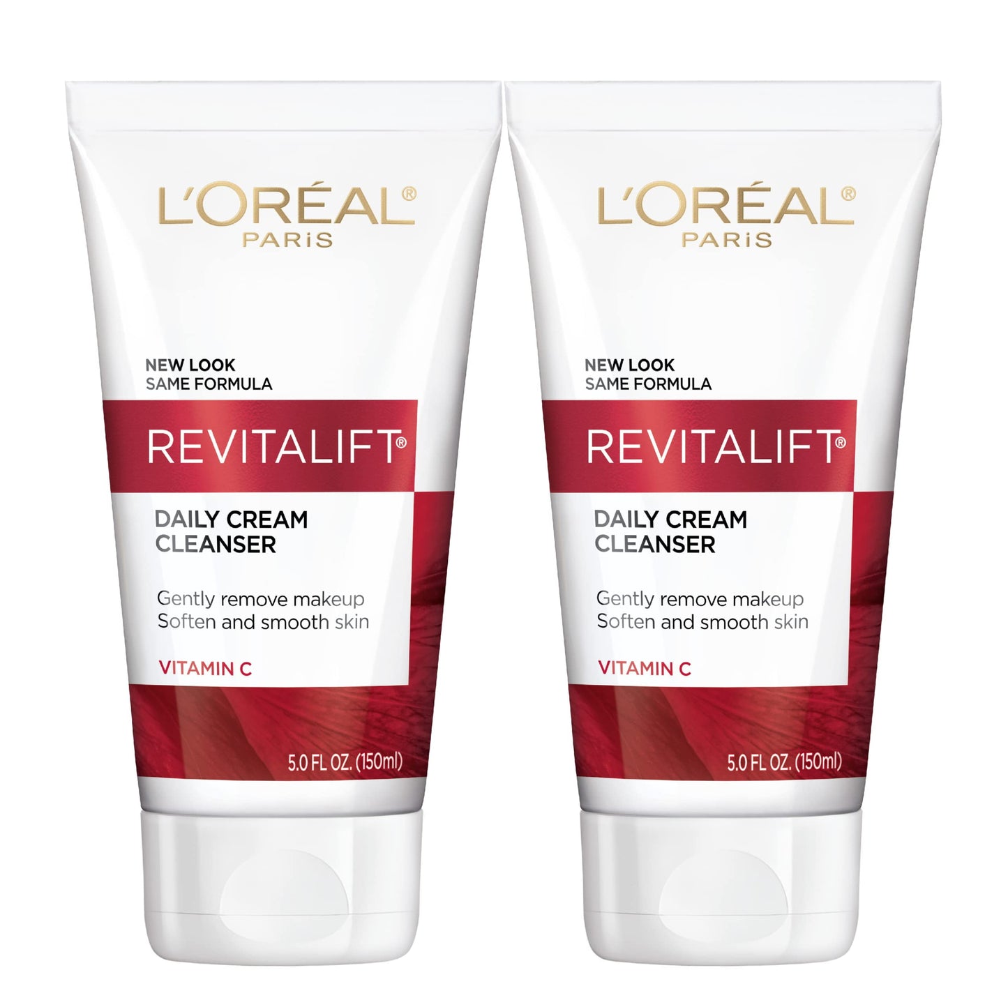 L'ORÉAL PARIS Revitalift Daily Cream Cleanser, Gentle Makeup Remover Face Wash with Vitamin C, 5 fl. oz.