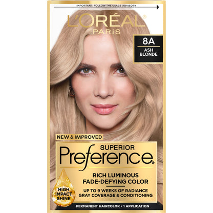 L'ORÉAL PARIS Superior Preference Permanent Hair Color, 6R Light Auburn, 6.5 fl. oz.