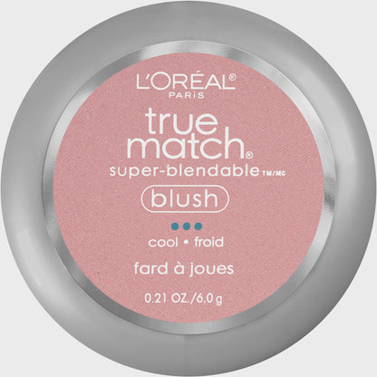 L'ORÉAL PARIS True Match Super-Blendable Blush, Soft Powder Texture, C3-4 Tender Rose, 0.21 oz.