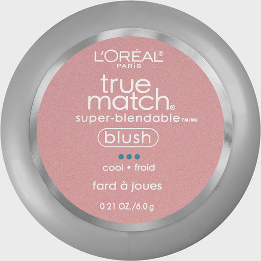 L'ORÉAL PARIS True Match Super-Blendable Blush, Soft Powder Texture, C3-4 Tender Rose, 0.21 oz.