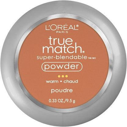 L'ORÉAL PARIS True Match Super-Blendable Oil Free Makeup Powder, C6 Medium, 0.33 oz.