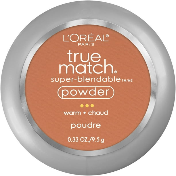 L'ORÉAL PARIS True Match Super-Blendable Oil Free Makeup Powder, W8 Creme Cafe, 0.33 oz.