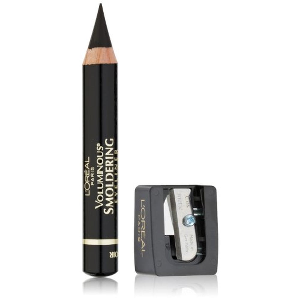 L'ORÉAL PARIS Voluminous Smoldering Eyeliner with Custom Sharpener, 645 Black, 0.087 oz.
