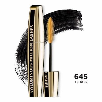 L'ORÉAL PARIS Voluminous Million Lashes Mascara, 645 Black, 0.32 fl. oz.
