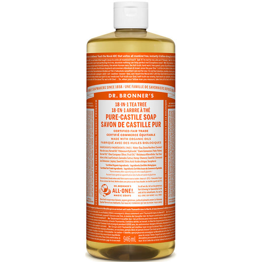 Dr. Bronners Tea Tree 32oz Castile Soap