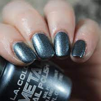 L.A. Colors Dark Metal Nail Polish, Glacier