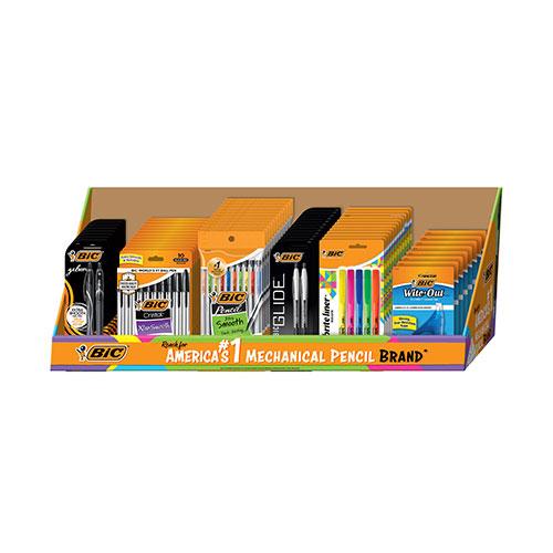 BiC Mixed School Supplies Display, 64 count