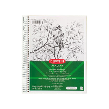 Derwent Academy Heavyweight Paper Sketch Journal, Wirebound, 70 Sheets, 9 x 6"