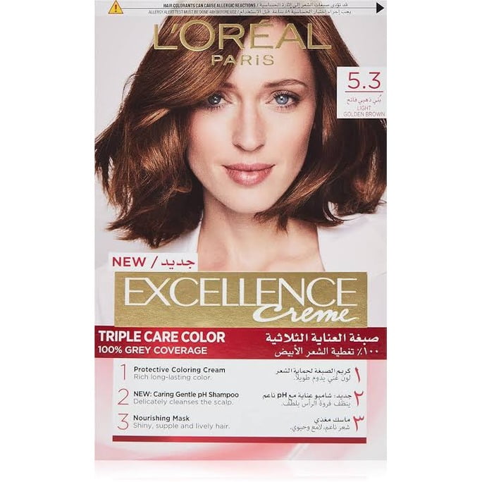 Loreal Excel Creme Color #5.3 Medium Golden Brown 1.74oz