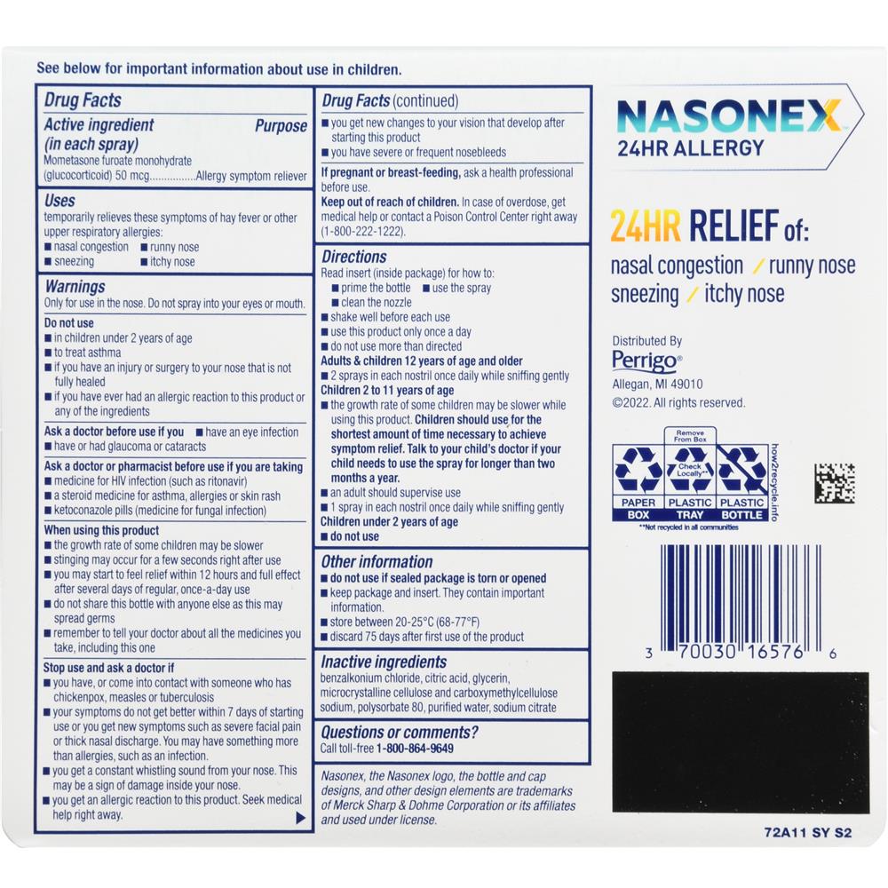 NASONEX 24HR ALLERGY SPRAY 60SPY 0.34OZ