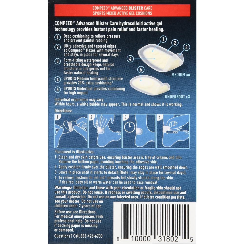 COMPEED ADV BLISTER PD 12 MIXED