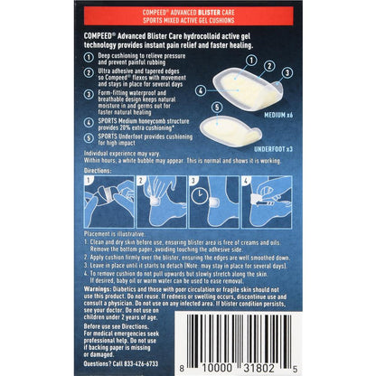 COMPEED ADV BLISTER CARE SPORT MIXED 9CT