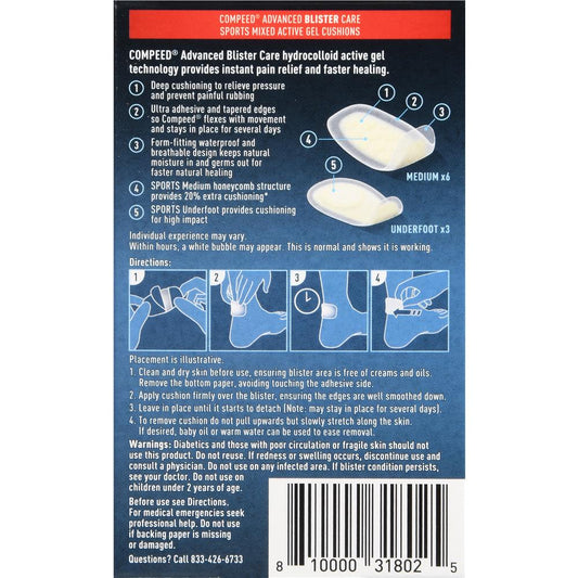COMPEED ADV BLISTER CARE SPORT MIXED 9CT