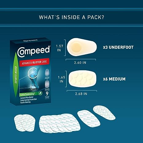 COMPEED ADV BLISTER CARE SPORT MIXED 9CT
