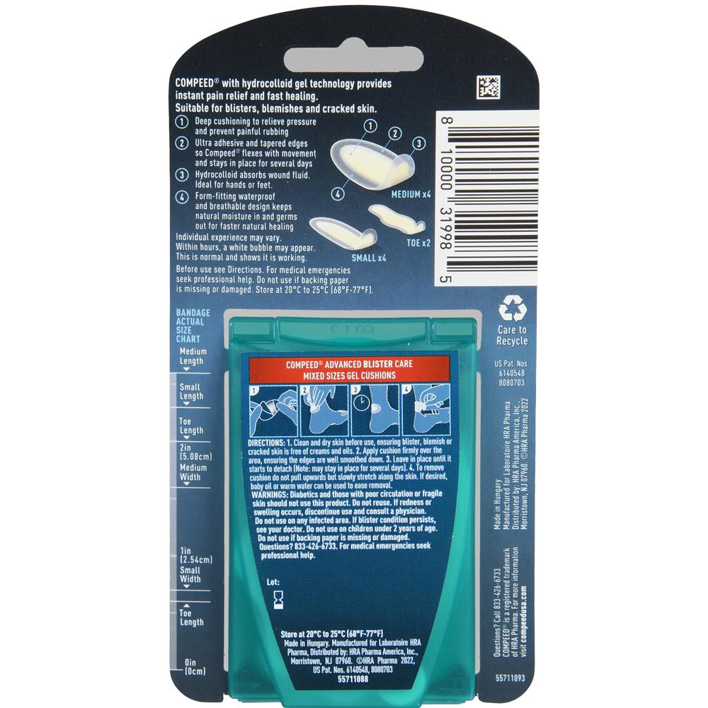 COMPEED ADV BLISTER PD 12 MIXED