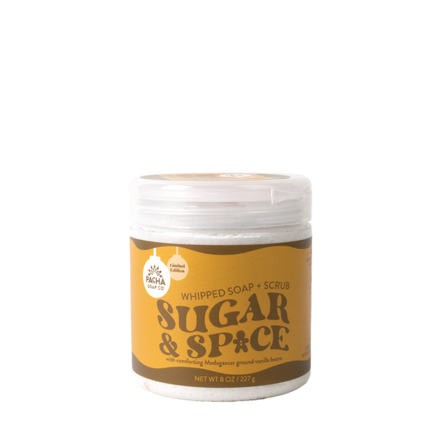 PACHA SOAP CO WHIPPED SOAP + SCRUB, LEMONGRASS PEPPERMINT 8 OZ