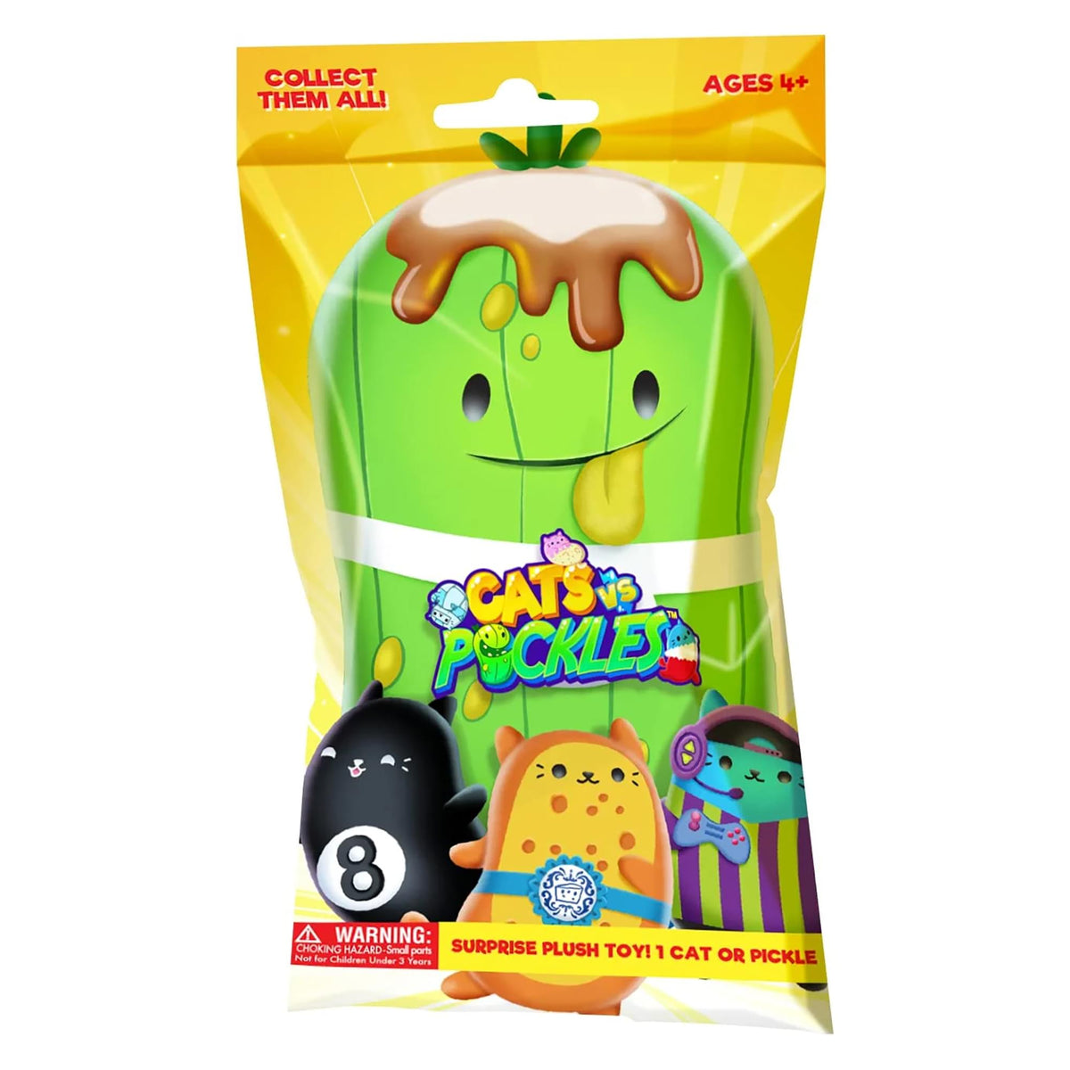 Cats vs Pickles 4 Inch Plush Mystery Bag, Assorted