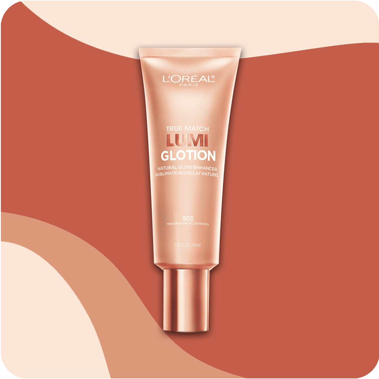 L'ORÉAL PARIS True Match Lumi Glotion Natural Glow Enhancer, 903 Medium Glow, 1.35 fl oz