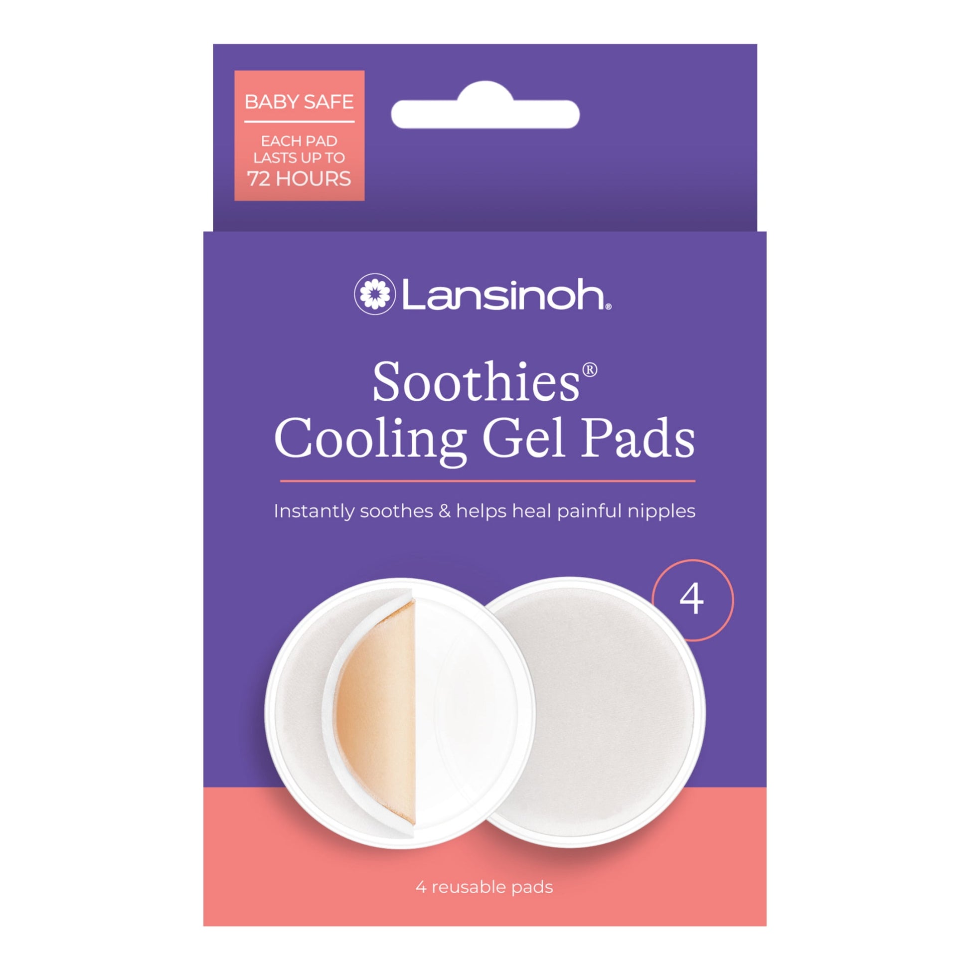 LANSINOH SOOTHIES COOLING GEL PAD 4CT