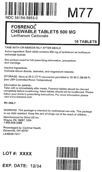 LANTHANUM CARBONATE CW1000MG 9X10
