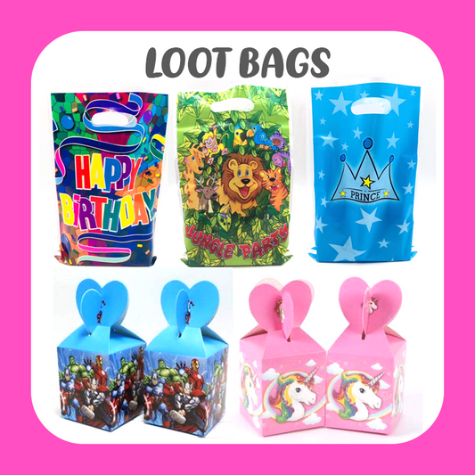 RAINBOW BIRTHDAY LOOTBAGS 8CT
