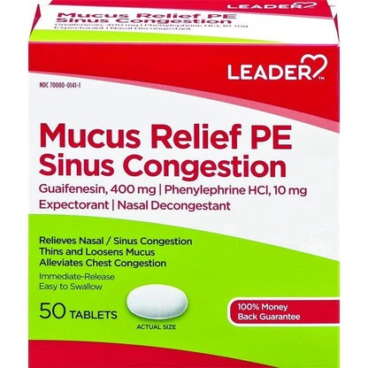 LDR MUCUS RLF PE TB 400-10MG 50