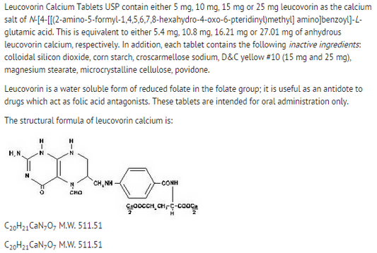 LEUCOVORIN TB 10MG 24