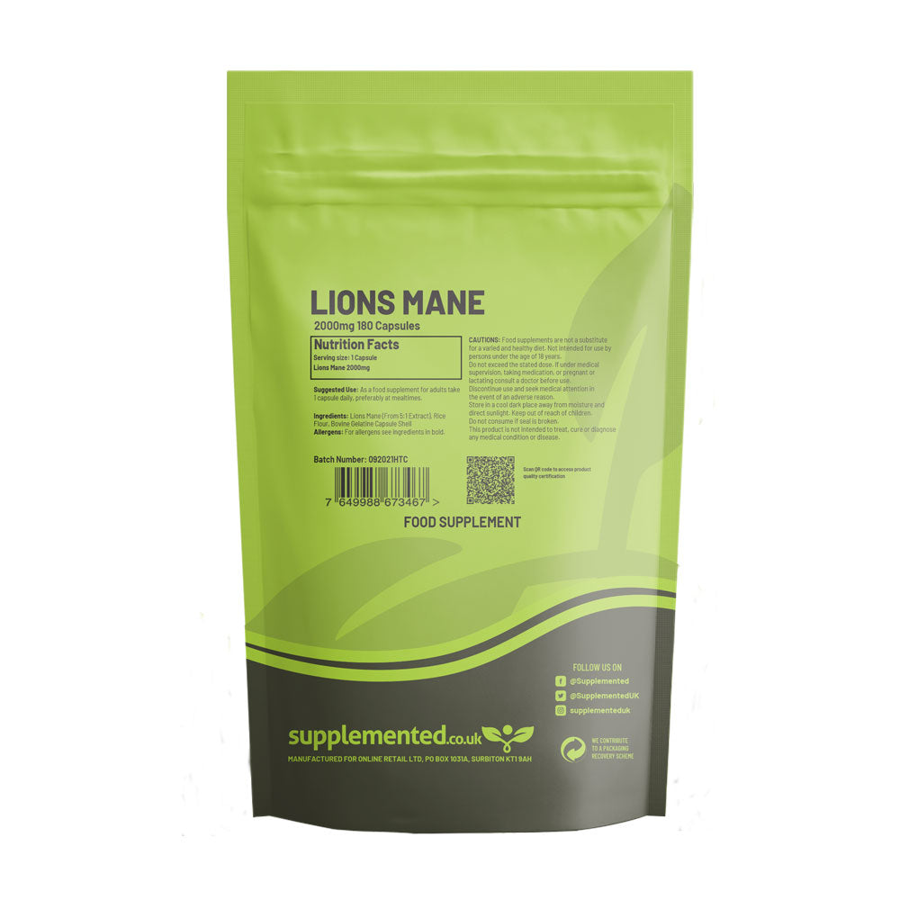 LION'S MANE BLK PEPPR 2100MG CAP 60 21ST