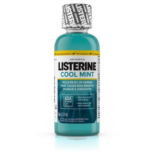 Listerine Cool Mint Antiseptic Mouthwash, Mint, 3.2 oz