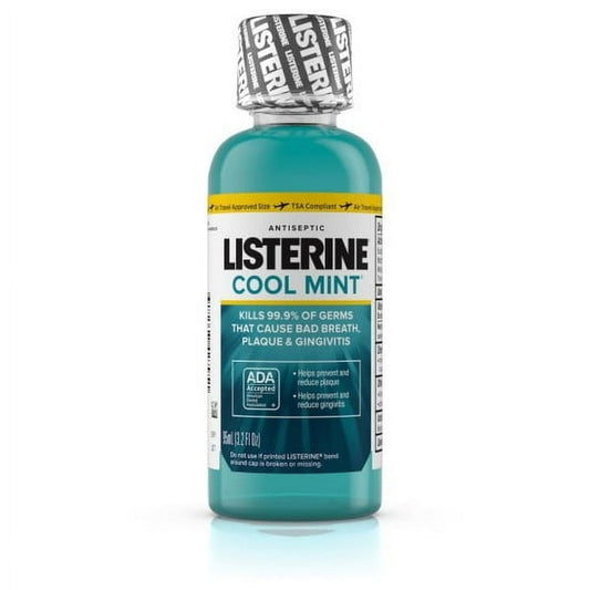 Listerine Cool Mint Antiseptic Mouthwash, Mint, 3.2 oz