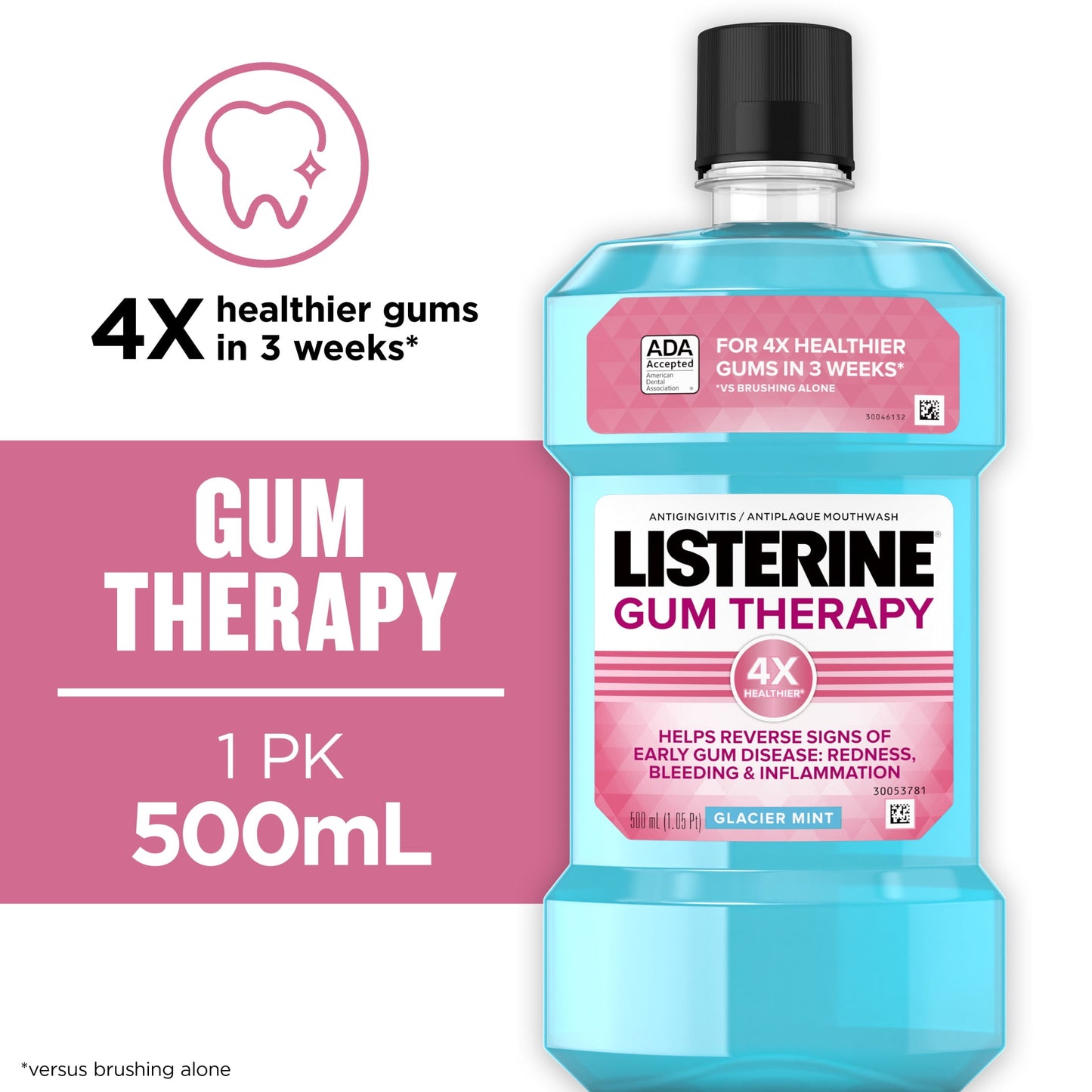 LISTERINE GUM THERAPY MW GLACIERMINT 1L