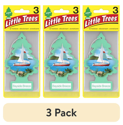 Little Trees Bayside Breeze Hanging Air Freshener - 3 pack