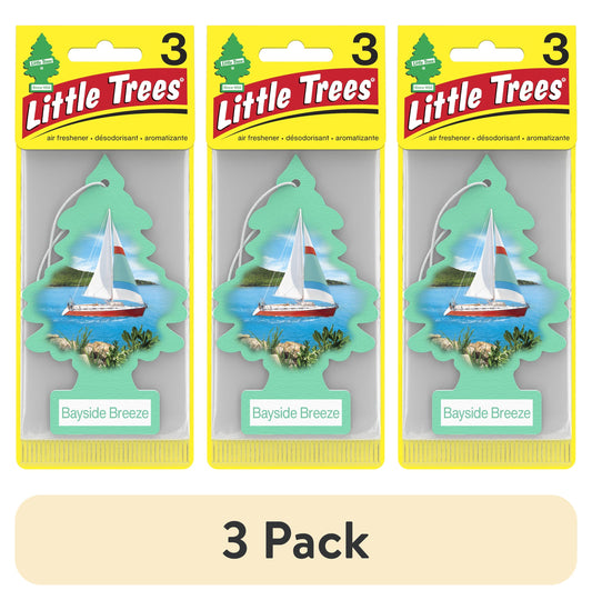 Little Trees Bayside Breeze Hanging Air Freshener - 3 pack