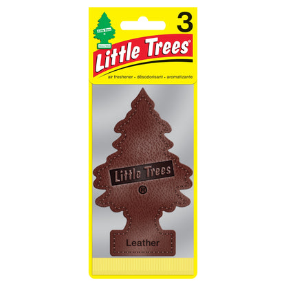 Little Trees Leather Hanging Air Freshener - 3 pack