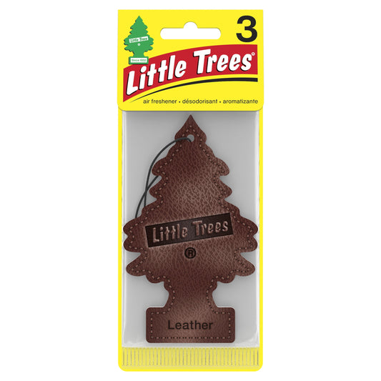 Little Trees Leather Hanging Air Freshener - 3 pack