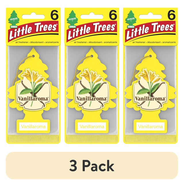 Little Trees Vanillaroma Hanging Air Freshener, 3 pack