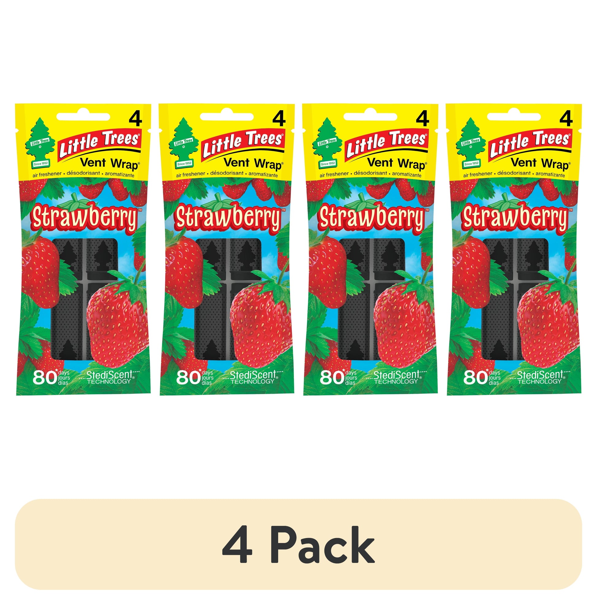 Little Trees Strawberry Hanging Air Freshener - 3 pack