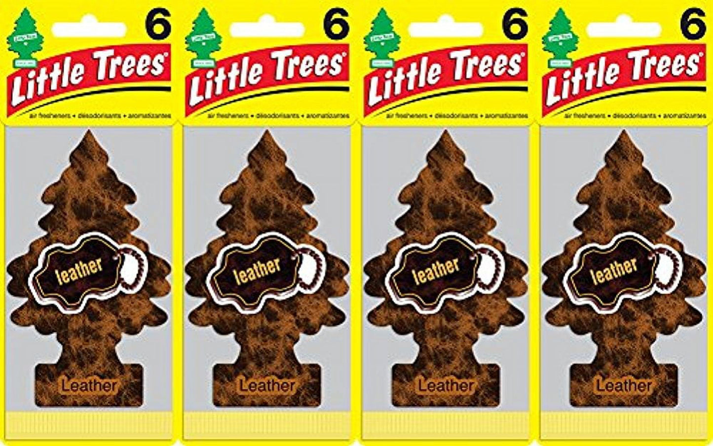 Little Trees Leather Hanging Air Freshener - 3 pack