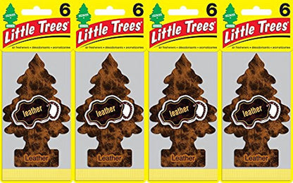 Little Trees Leather Hanging Air Freshener - 3 pack
