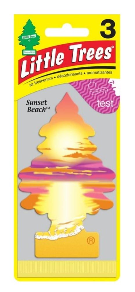 Little Trees Sunset Beach Hanging Air Fresheners - 3 pack