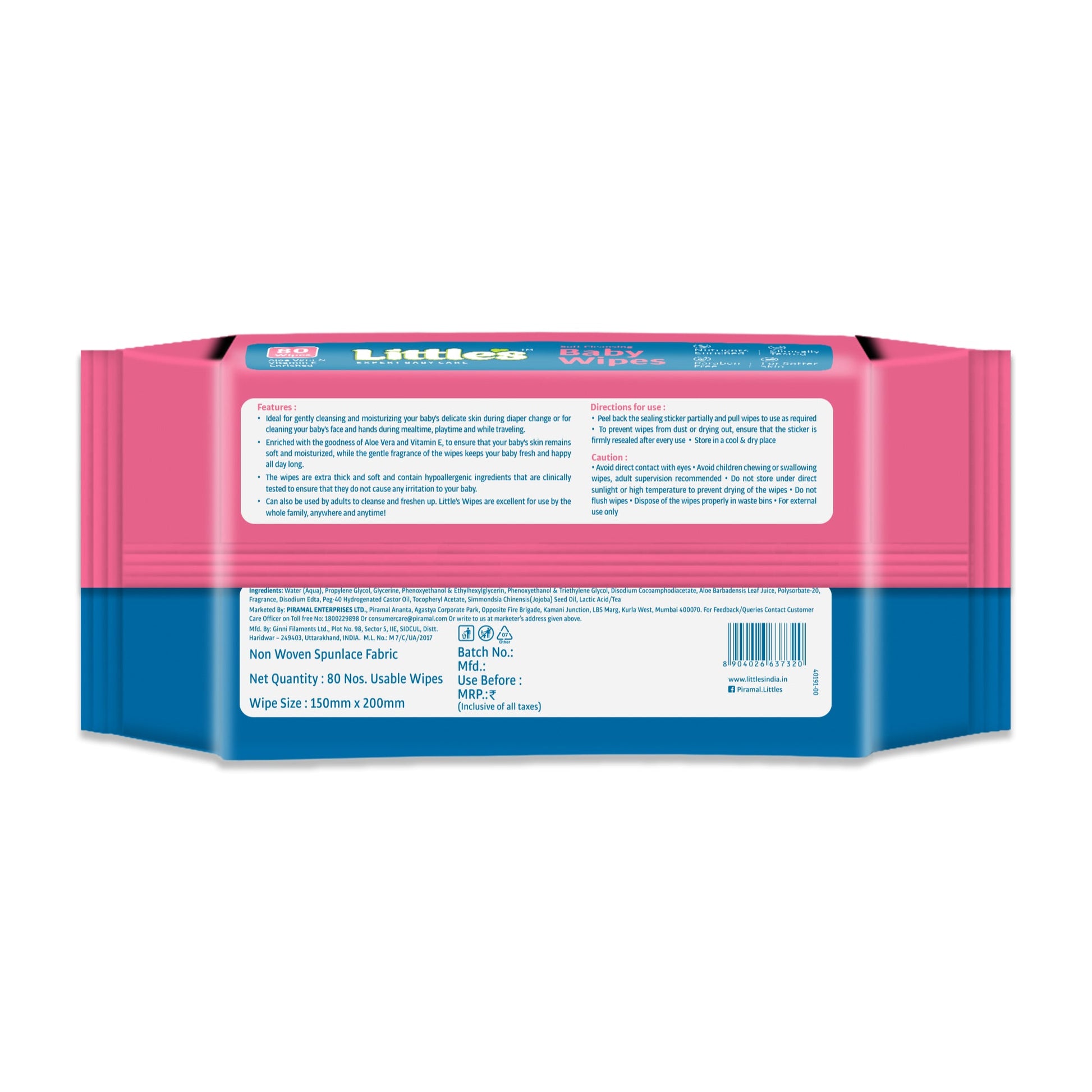 LDR BABY WIPES PA 80 RFL PACKS