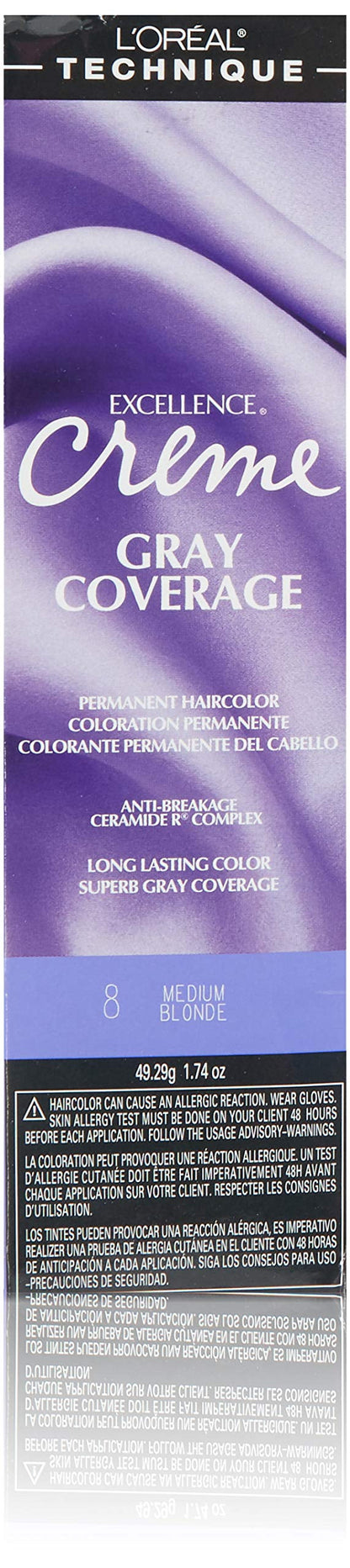 Loreal Excel Creme Color #8 Medium Blonde 1.74oz