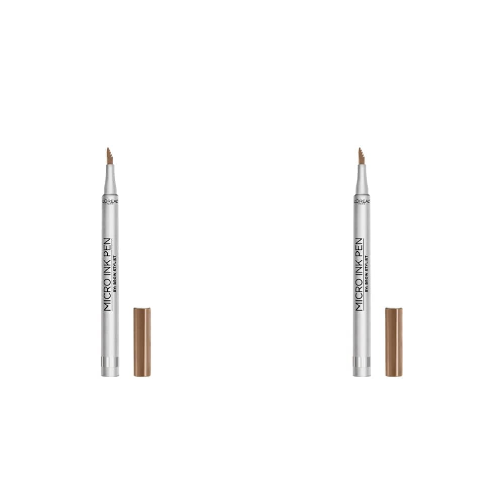L'ORÉAL PARIS Brow Stylist Micro Ink Pen by Brow Stylist, Up to 48HR Wear, 639 Brunette, 0.033 fl. oz.