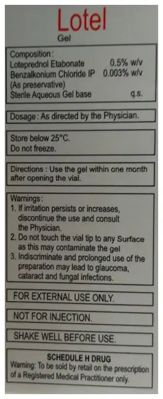 LOTEMAX DR 0.5% 5GM GEL