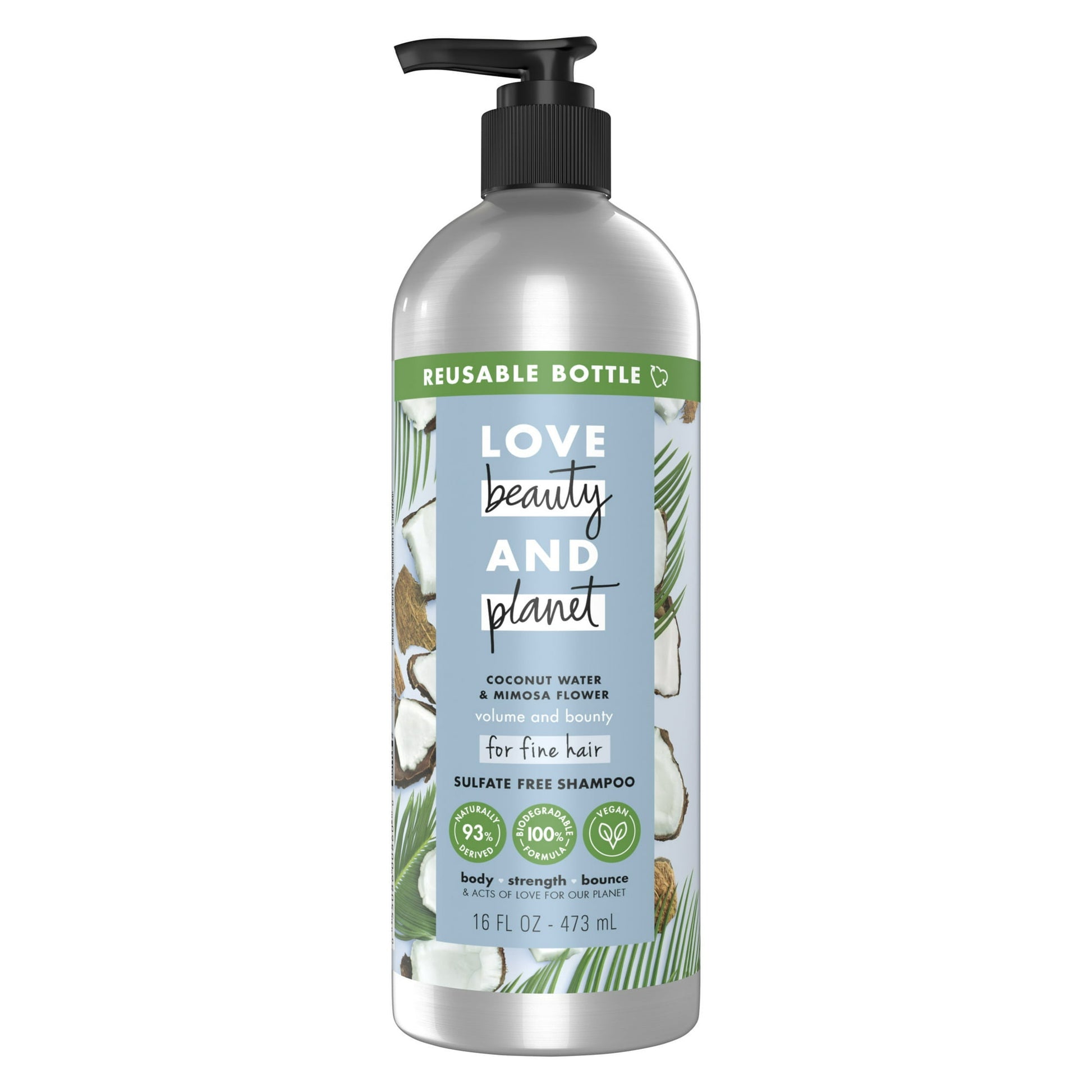 Love Beauty and Planet Vegan Shampoo Coconut and Mimosa - 3oz