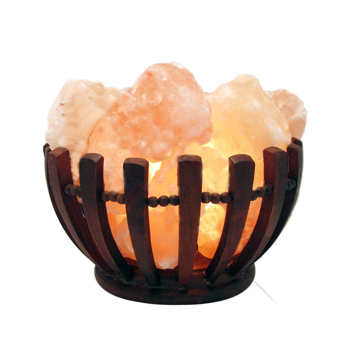 HIMALAYAN SALT SALT FIRE BOWL W/STONES